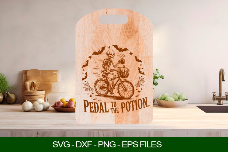 Pedal to the potion Cutting Board SVG