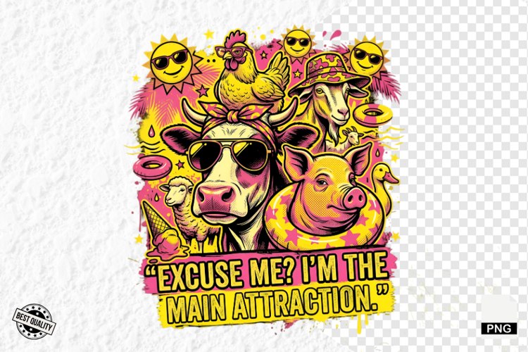 Farm Animals PNG Sublimation - Summer Animal