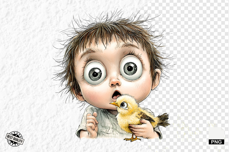 Cute Quirky Funny Baby Clipart