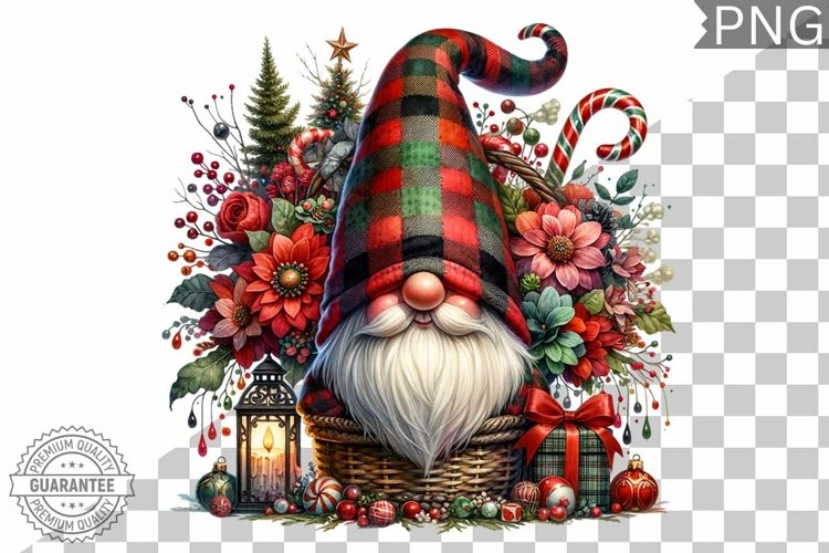 Christmas Gnome Sublimation - Clipart PNG Design