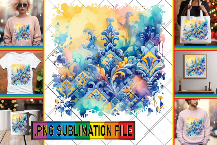 Unique TSHIRT Gift Ideas PNG, Watercolor Pattern