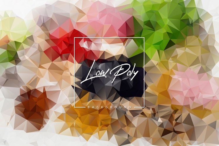 Low poly banner with geometric triangle shapes background example image 1