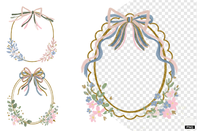 Wedding Coquette Frames PNG