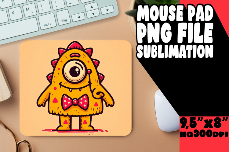 BLISSFUL mouse PAD Fun Design, Monster