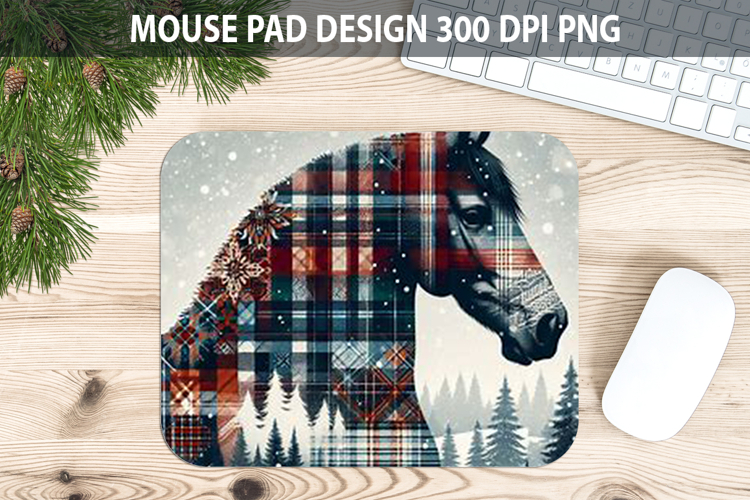Christmas Horse Pad Sublimation - Animal PNG Design