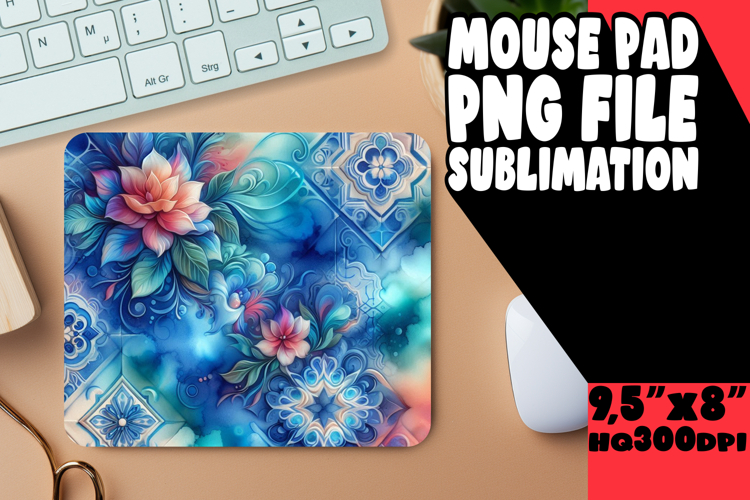 Bright Desk Pad Sublimation Ideas, Watercolor Patter