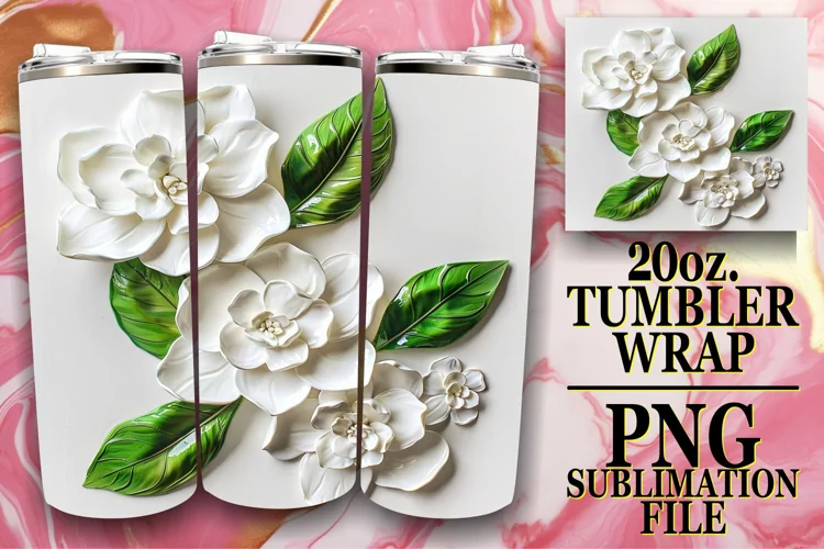 Blossom Bliss: Tumbler Wrap Sublimation