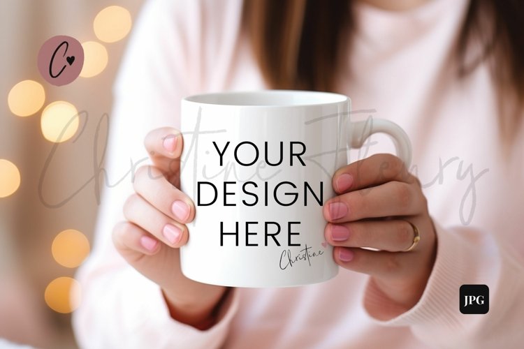 Valentines Mug Mockup In Hands | Valentines Day Mockup