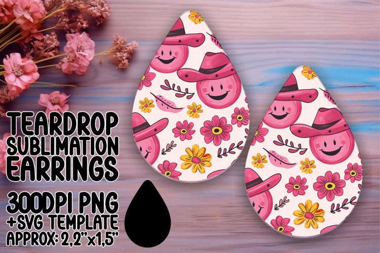 Elegant Retro Teardrop Earring Sublimation