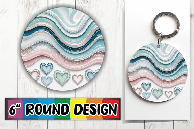 Blissful Round Sublimation Ornaments PNG, Pattern
