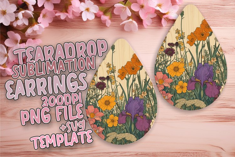 Timeless Floral Teardrop Earring Assortment PNG