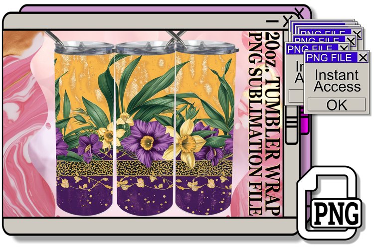 Chic Leopard   Blossom Brilliance Tumbler Covers - 20oz