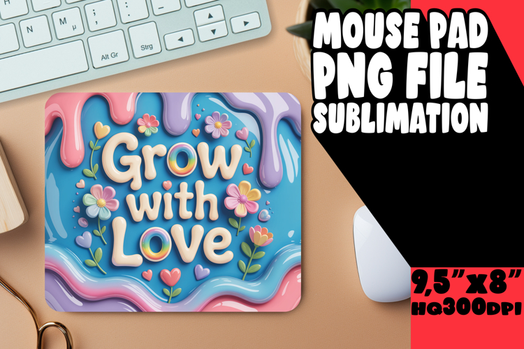 Luminous mouse PAD Artistic Style, Girl Quote