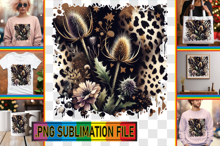 Whimsical TSHIRT Art Ideas PNG, Leopard Prints