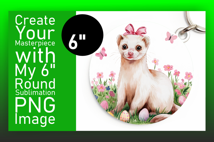 Stylish Circle Design for Keychains , Cute Easter example image 1