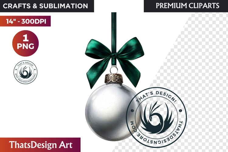 Christmas Baubles Clipart, Festive Holiday Ornaments PNG