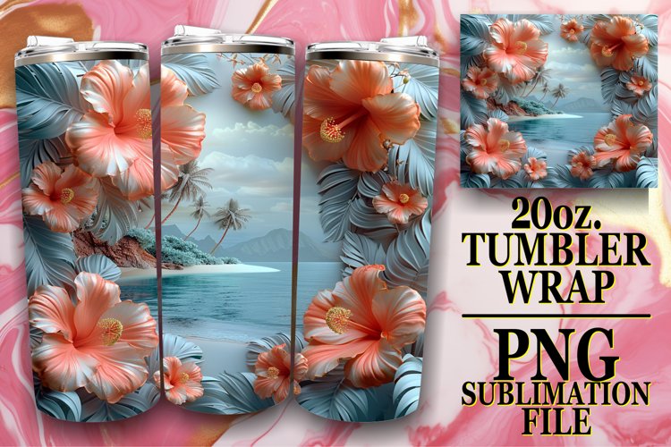 3D Garden Scenery Tumbler Wrap 20oz