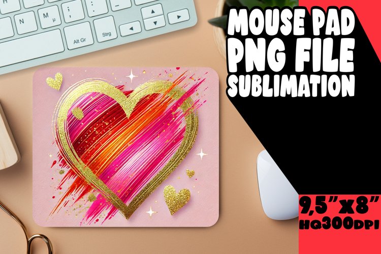 Luminous MOUSE PAD Creative PNG, Heart