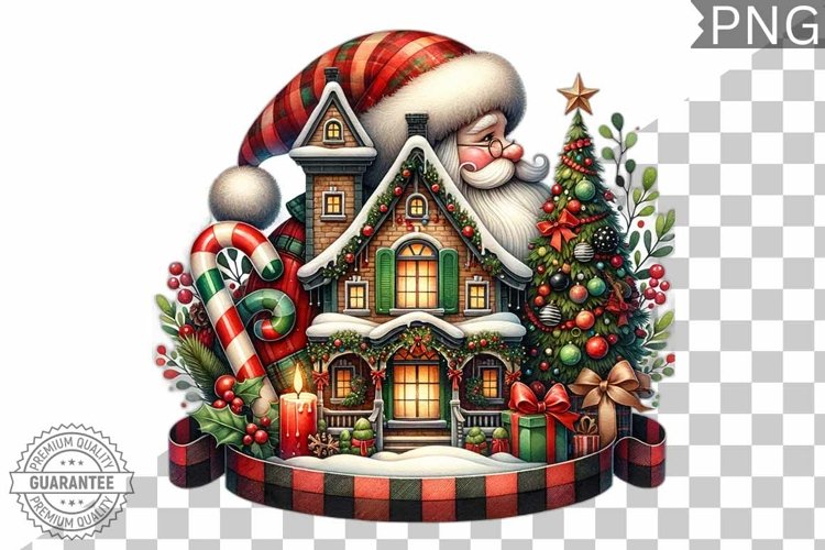 Christmas Santa Sublimation - Clipart PNG Design example image 1