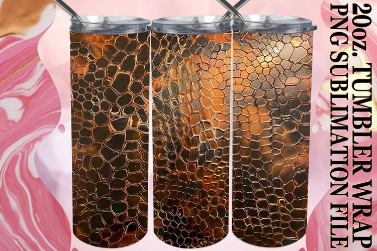 Textured 3D Pattern Tumbler Sublimation
