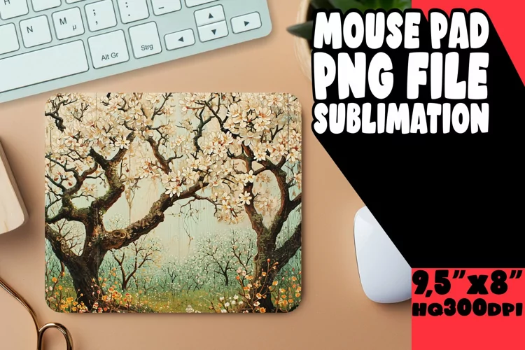 Springtime Harmony: Sublimation Mouse Pad