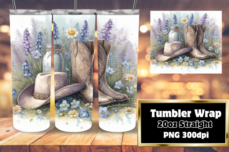 GLAMOROUS 20oz Tumbler Template , Western