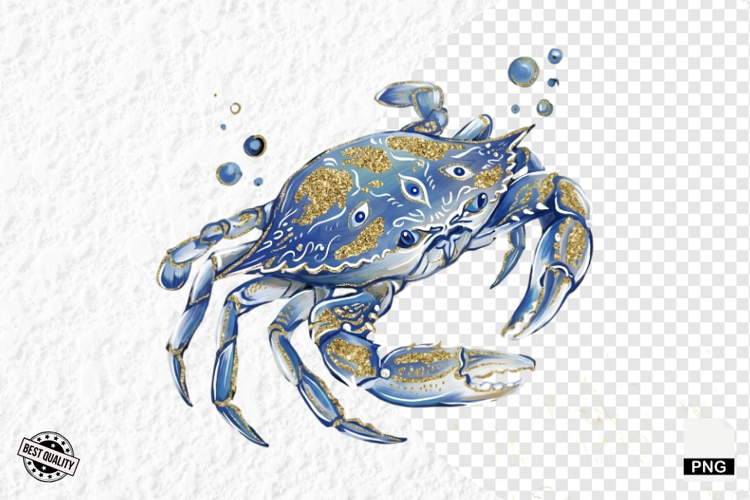 Coastal Glitter Crab PNG Clipart