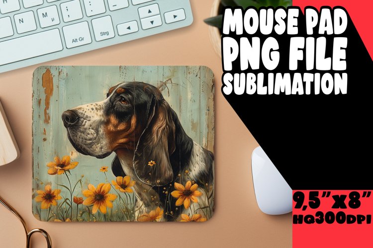 Puppy Love Woodgrain Mouse Mat example image 1