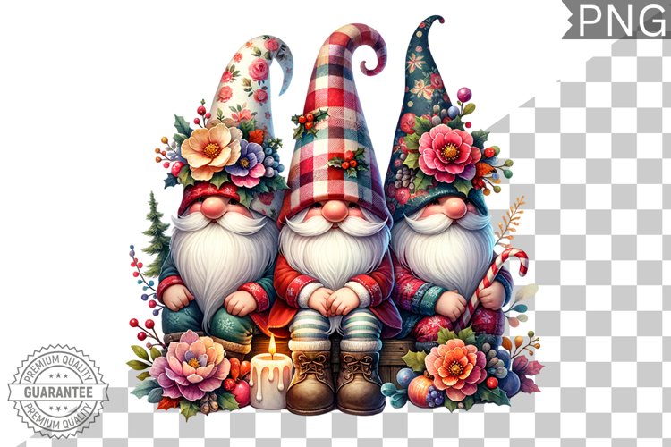 Christmas Gnome Sublimation - Clipart PNG Design