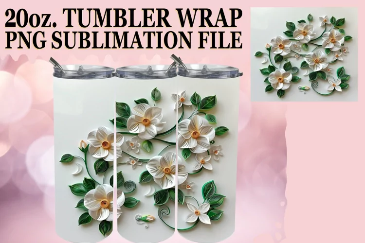 Colorful Blossoming Spring Petal Flower 3D 20oz Sublimation