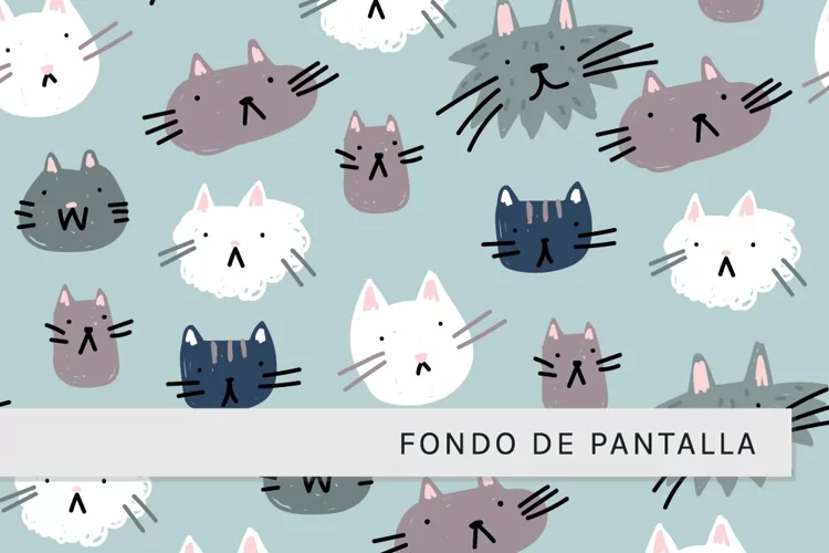 Fondo de Pantalla de Garabatos Gatunos