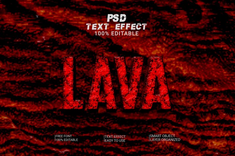 Lava 3d Text Effect Style example image 1