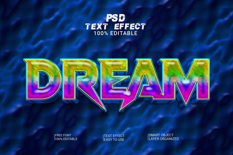 Dream Editable 3d Text Effect Style