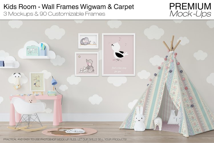 Kids Room - Wall Frames & Wigwam Set example image 1