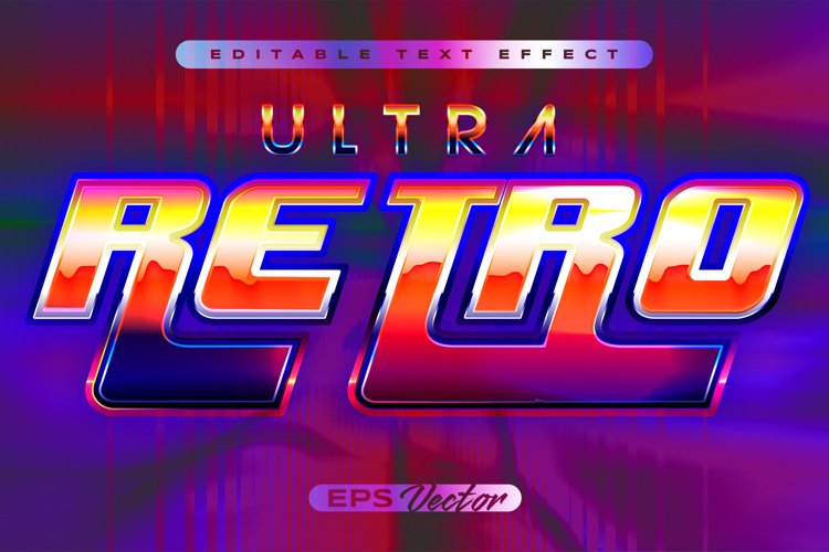 Ultra retro Y2K editable text effect example image 1