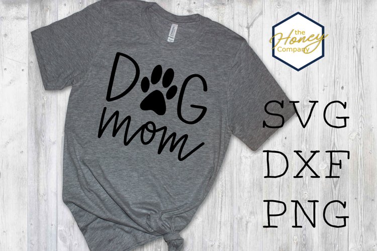 Dog Mom SVG PNG DXF Hand Lettered Mama Lover Paw Print (94675) | Hand