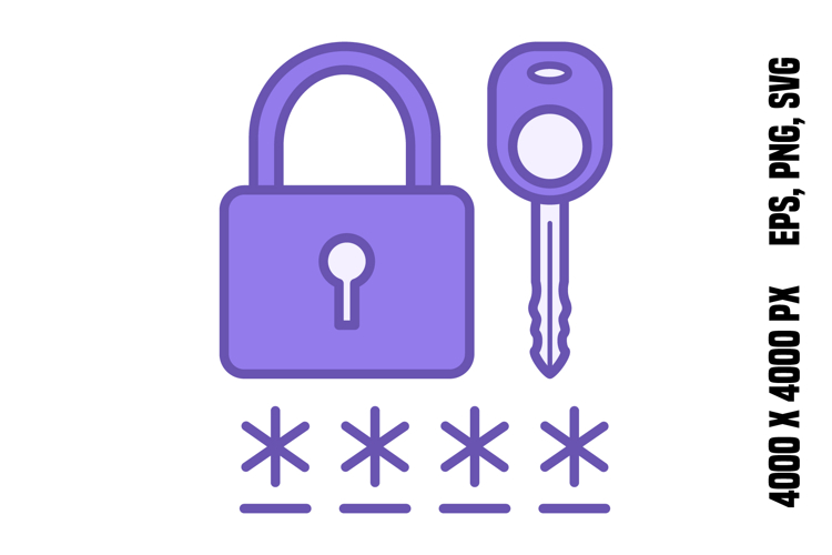 Colored Password Icon