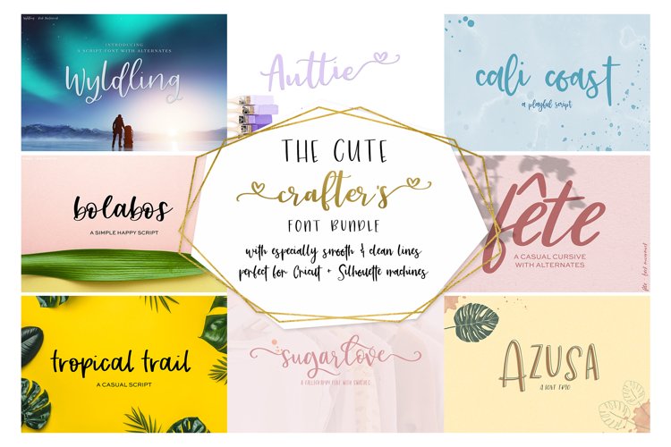 The Cute Crafter's Font Bundle example image 1