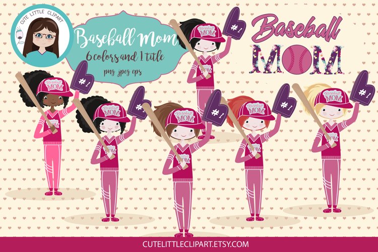 Baseball Mom clipart example image 1