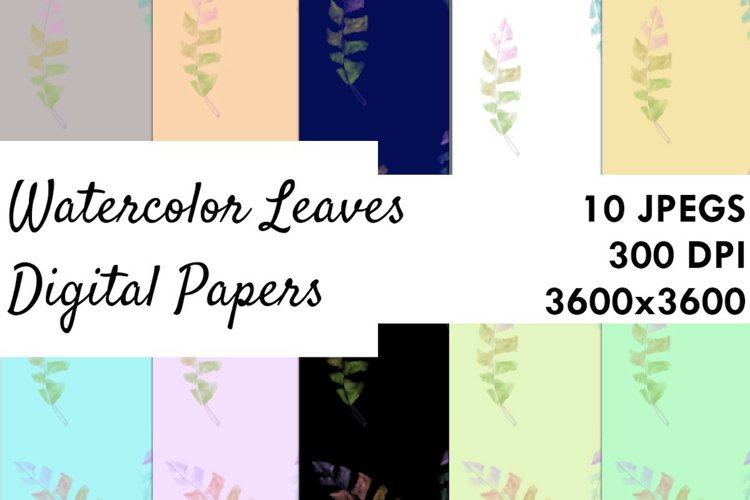 Watercolor Leaves Clipart Image 6