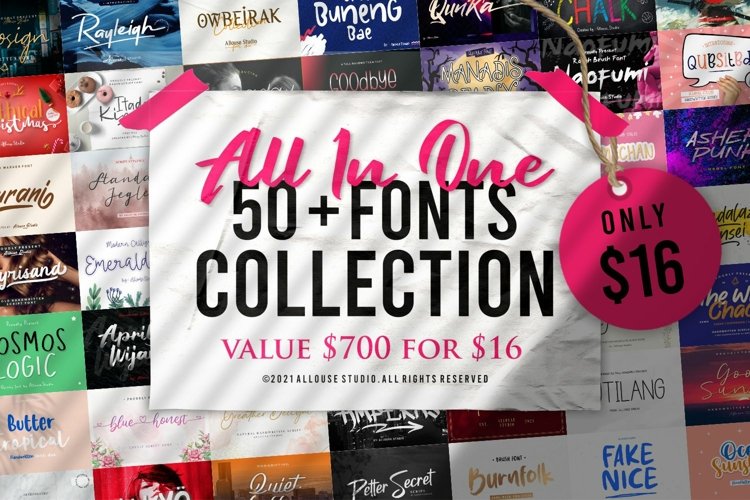 All In One | 50 Fonts Collection example image 1