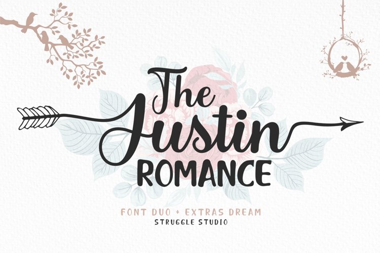 The Justin Romance - Font Duo plus Extras example image 1