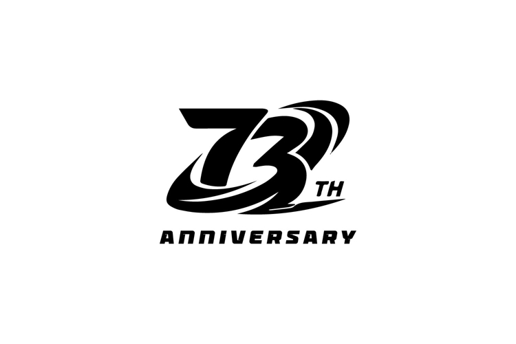 73th Anniversary Logo with Abstract Motion Design