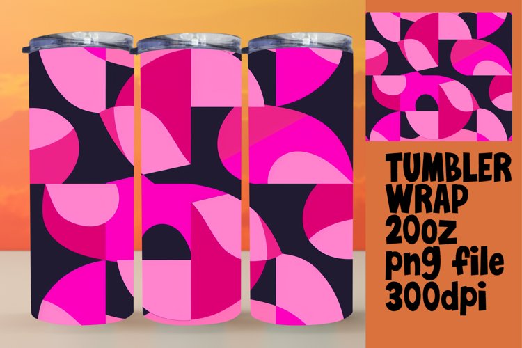 Abstract Neon Melody Sublimation Patterns 20oz example image 1