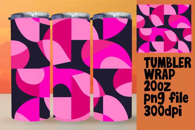 Abstract Neon Melody Sublimation Patterns 20oz