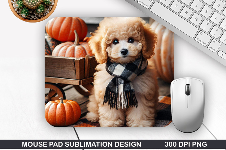 Halloween Dog Mouse Pad Sublimation, Halloween Mouse Pad PNG