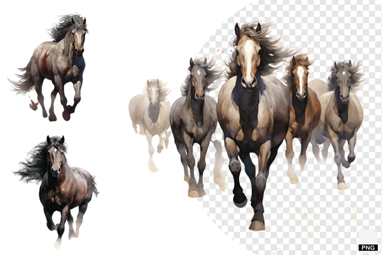 Watercolor Horse PNG