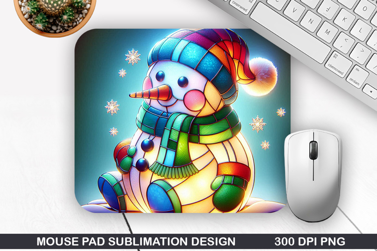 Snowman Mouse Pad Sublimation, Christmas Mouse Pad PNG
