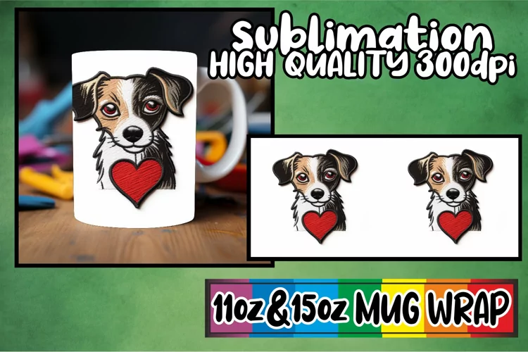 Valentine 3D Love Pattern Sublimation Mug - 11oz/15oz