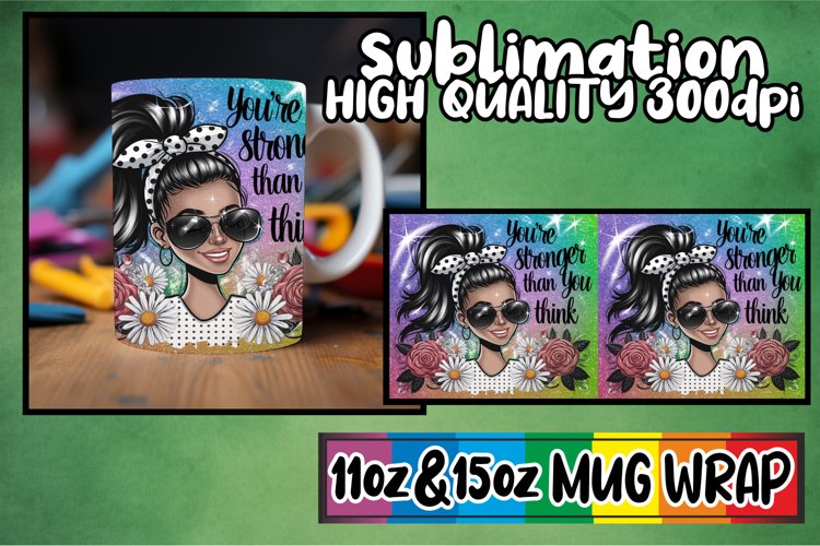 Refreshing moments sublimation mug wrap, Woman